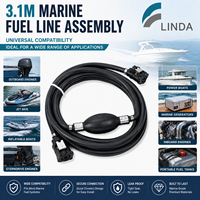 Linda 8mm Gasoline Marine Line Assembly Primer Bulb 3.1m Selang Konektor Mesin Tempel 100% Kedap Air Tahan Lama Ce Epa Erp Carb