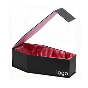 Factory Direct Customizable Black Rigid Paper <b>Gift</b> <b>Box</b> with Red Satin Lining Recycled Materials UV Printing Luxury Packaging - Product Image 2
