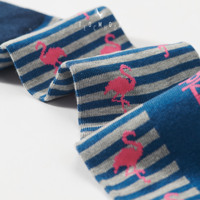 Chaussettes en bambou personnalisées pour hommes, écologiques, antibactériennes, respirantes, rayées, motif flamant rose, fantaisie, décontractées, directement de l'usine