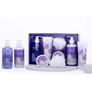 2023 Ensembles de costumes de bain de soins de la peau pour femmes à la lavande de marque privée de haute qualité - Product Image 1