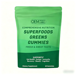 Gomitas Supergreens Personalizadas para Vendedores de <span class=keywords><strong>Amazon</strong></span> |   Fórmula de Vegetales Verdes Diarios de Marca Privada |   Suministro Directo de Fábrica Profesional OEM ODM - Product Image 1