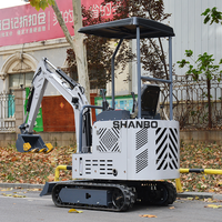Livraison Gratuite Mini-Excavatrice sur Chenilles 1 Tonne, Moteur 26 CV à Faible Consommation de Carburant, Mini-Pelle pour Travaux de Terrassement Légers Multi-Scénarios