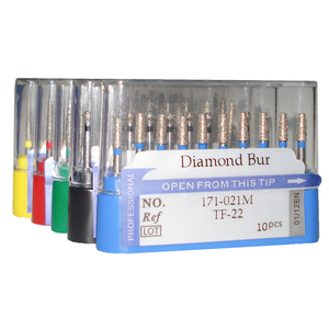 Forets diamantés cylindriques de qualité supérieure pour laboratoire dentaire, certifiés CE, fabriqués par un fabricant de produits dentaires. - Product Image 1