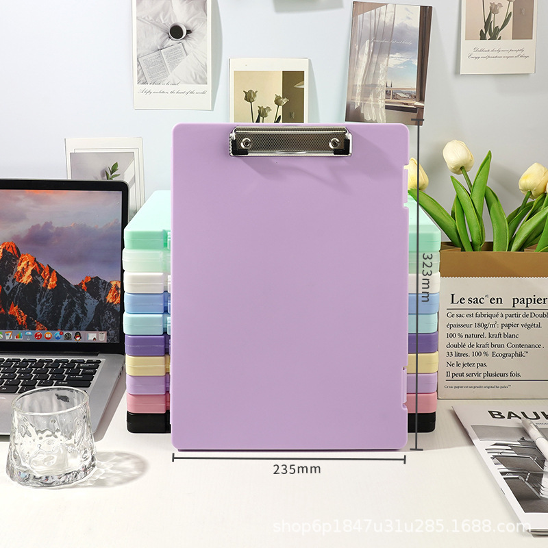 A4 storage box with clipboard [Dreamy Purple]