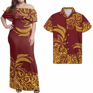 Nuovo vestito firmato per le donne abiti estivi taglie forti abito elegante con spalle scoperte <span class=keywords><strong>abbigliamento</strong></span> <span class=keywords><strong>classico</strong></span> delle isole di moda polinesiana - Product Image 3