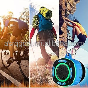 Haut-parleur de vélo de route étanche IP67 avec lumière LED, radio FM, batterie rechargeable 730 mAh, son 5W, mains libres, portable, extérieur - Product Image 5