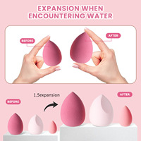 Ensemble de pinceaux de maquillage rose avec éponge, outils de beauté combinés, recourbe-cils, outils de maquillage populaires pour femmes, éponge nettoyante