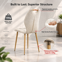 Chaise de salle à manger moderne Butterfly B2B, dossier capitonné, pieds en fer, matériaux personnalisables, pour hôtels et auberges, achat en gros, direct usine, OEM