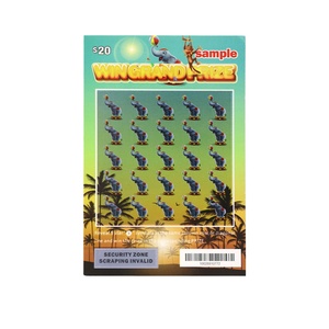 Carte à gratter de loterie imprimée en offset, carte à gratter de jeu d'argent - Product Image 4