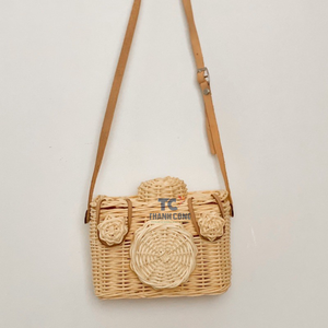Wicker Rattan <b>Camera</b> Bag Toy Boho Bohemian Nursery Kids Accessories Handmade Purse - Product Image 2