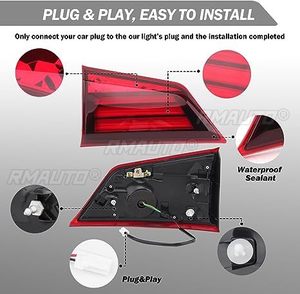 Pour Mitsubishi Outlander 2016-2021, ensemble de feux arrière, feu stop arrière intérieur, clignotant, accessoires de voiture 8331A185 8331A186 - Product Image 5