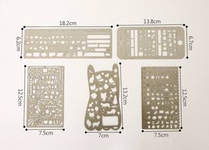 Règle écologique en acier inoxydable de l'<span class=keywords><strong>alphabet</strong></span> de forme personnalisée <span class=keywords><strong>pochoir</strong></span> de dessin de peinture en <span class=keywords><strong>métal</strong></span> pour les enfants - Product Image 2
