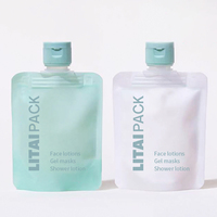 Mini sac d'échantillons de cosmétiques de gel douche liquide thermoscellé imprimé personnalisé pochette à bec pour shampooing crème pour les mains