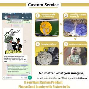 En gros Moissanite Lettre Pendentif Vente Chaude Ronde Taille Brillant Plaqué Or 925 Argent Fine Jewelry Pendentifs - Product Image 6