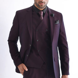 Costume Homme Respirant 100% Coton Coupe Droite Blazer Deux Boutons avec Pantalon Assorti pour Réunions d'Affaires - Vente en Gros - Product Image 4