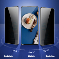 Protection d'écran en verre trempé 9H+ pour 15 Pro Max - Design invisible, anti-espion, anti-choc, épaisseur 0,3 mm, micro