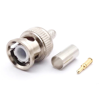 RG59 Câble BNC Connecteur Mâle Adaptateur Standard Durable en Laiton avec Impédance 75 Ohm pour Soudage Électron DC Monophasé