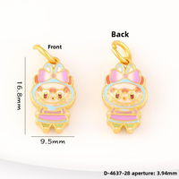 Accessoires DIY en Or Rempli Longue Durée, Pendentif Collier Poupée Mignonne, Bracelet, Bijoux Tendance Dessin Animé