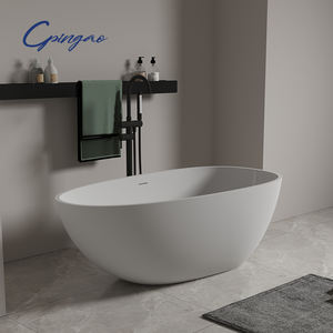 Cpingao Personalizar Independiente Remojo Bañera Lujo Piedra Artificial Bañera Pura Superficie Sólida - Product Image 1