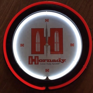 カスタマイズ可能なナイトライト付き発光壁掛け時計、屋内装飾ブランドショーケースLEDネオン時計、家庭、ショッピングモール、会社用 - Product Image 3