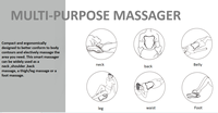 Coussin chauffant pour le cou, coussin de massage multifonctionnel, masseur électrique Shiatsu pour le bas du dos