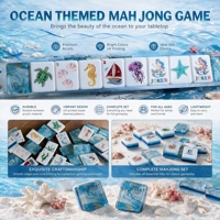Tessere per Mahjong Americano, Design Moderno JOYF con Sirene in Resina, Acrilico a 4 Strati, con Borsa per il Trasporto