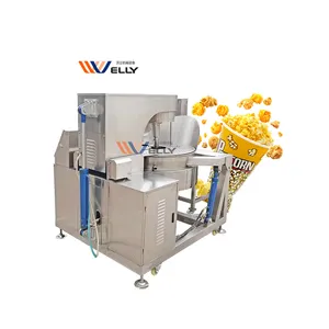 Industriel Price Pop Corn Caramel Making Hot Commercial Big Gás Double Kettle Popcorn Machine