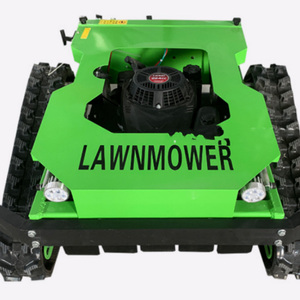 Désherbeuse industrielle télécommandée 4 temps pour usage domestique avec moteur essence 7 CV 224 cm³ et bac de ramassage 150 L à décharge latérale - Product Image 2