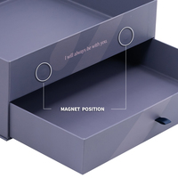 Coffret Cadeau Magnétique Double Couche Luxe pour Soins de la Peau avec Lamination Mate et Doublure Éponge Personnalisable pour Outils et Sérums de Soin