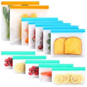500ML 1000ML 1500ML 4000ML Reusable Food Grade Leakproof Vacuum Cold Ziplock Silicone Food Storage Bag