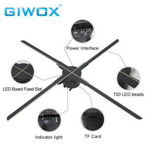 2025 Giwox Nouveaux Produits 65cm Projecteur de Portrait 3D Hologramme Publicité LED Ventilateur Dispositif 65cm Hologramme Publicité Ventilateur <span class=keywords><strong>pour</strong></span> Affichage - Product Image 4