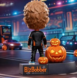 カスタムeスポーツゲーマー樹脂製ボブルヘッド、手描き漫画風首振り人形、デスクデコレーション用 - Product Image 6