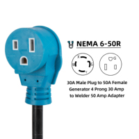 Kabel Ekstensi RV Linsheng Factory Harga Grosir Heavy Duty STW NEMA 14-30P ke 6-50R 30A hingga 50A 10/3 1FT