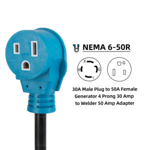 Adaptateur de chargeur de soudeuse EV Linsheng NEMA 14-30P vers 6-50R 30A vers 50A, adaptateur d'alimentation robuste, cordon - Product Image 6