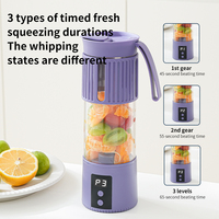 Machine à jus compacte sans fil 30W avec port de charge USB pour les voyages, la maison et le bureau Machine à jus de fruits portable à faible bruit