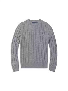 Maglione <span class=keywords><strong>Slim</strong></span> Fit Casual in Lana per <span class=keywords><strong>Uomo</strong></span>, Stile Old Money Ralph, Logo Personalizzato - Product Image 4