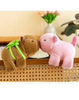 Jouet en peluche interactif Capybara mignon, super doux, avec sonnerie et rembourrage en coton PP, anti-stress, cadeau pour enfants