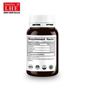 Suplemento Dietético de BCAA de Alta Potencia, 1000 mg por Porción, 60 Cápsulas, Apoya la Salud Inmunológica para Adultos, Extractos de Plantas BCAA - Product Image 2