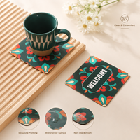 Sous-verre en papier écologique, recyclable et biodégradable, antidérapant, résistant à la chaleur, de qualité alimentaire, pour boissons, café, tasses, tapis de table, vente en gros