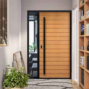 Porte d'entrée extérieure moderne et personnalisable, anti-effraction, avec design contemporain. Portes d'entrée extérieures avec cadre robuste. - Product Image 1