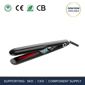 Lisseur de <span class=keywords><strong>cheveux</strong></span> électrique professionnel OEM ODM en céramique à ions négatifs avec affichage LED infrarouge 480, personnalisable avec logo - Product Image 1