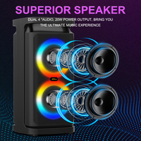 Haut-parleur karaoké extérieur ZB45K avec microphone sans fil et éclairage RVB 16W pour boîte de son Bluetooth pour la maison et les fêtes