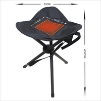 Chaise pliante chauffante à trois pieds pour le camping en plein air, la marche, la chasse, la randonnée, la pêche