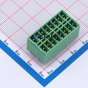 DB2EVHB-3.5-2*8P-GN Plug-in Terminal Block Through hole,P=3.5mm Connector Board-to-Board / Socket - Closed 2x8P 3.5mm Green - Product Image 1
