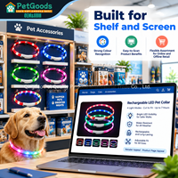 Collier lumineux LED pour chien, collier pour animaux de compagnie en TPU à découper sur mesure pour chiens et chats, 4 modes, rechargeable, batterie de 7 heures, 200 pièces, toutes saisons
