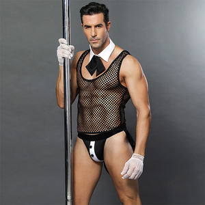 Zwarte high fashion show foto's <span class=keywords><strong>sexy</strong></span> lingerie kostuums heren <span class=keywords><strong>sexy</strong></span> hete transparante ondergoed briess erotische bodysuit corset voor mannen - Product Image 2