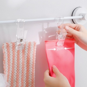 Multifunctional Plastic <b>Clip</b> Hangers Wall-Mounted Coat <b>Hooks</b> & Rails for Cloths - Product Image 5