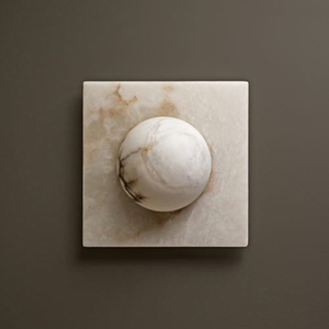 Marble Snowflake Stone Wall Lamp Sconce for Bedroom Living Room Corridor Hotel Home <b>Decorative</b> <b>Lighting</b> - Product Image 4