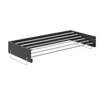 Séchoir à linge mural peu encombrant, étendoir à linge rétractable en aluminium de qualité supérieure, porte-serviettes pliable