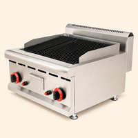 Grill à gaz haute performance avec pierres de lave pour la restauration et l'équipement de cuisine